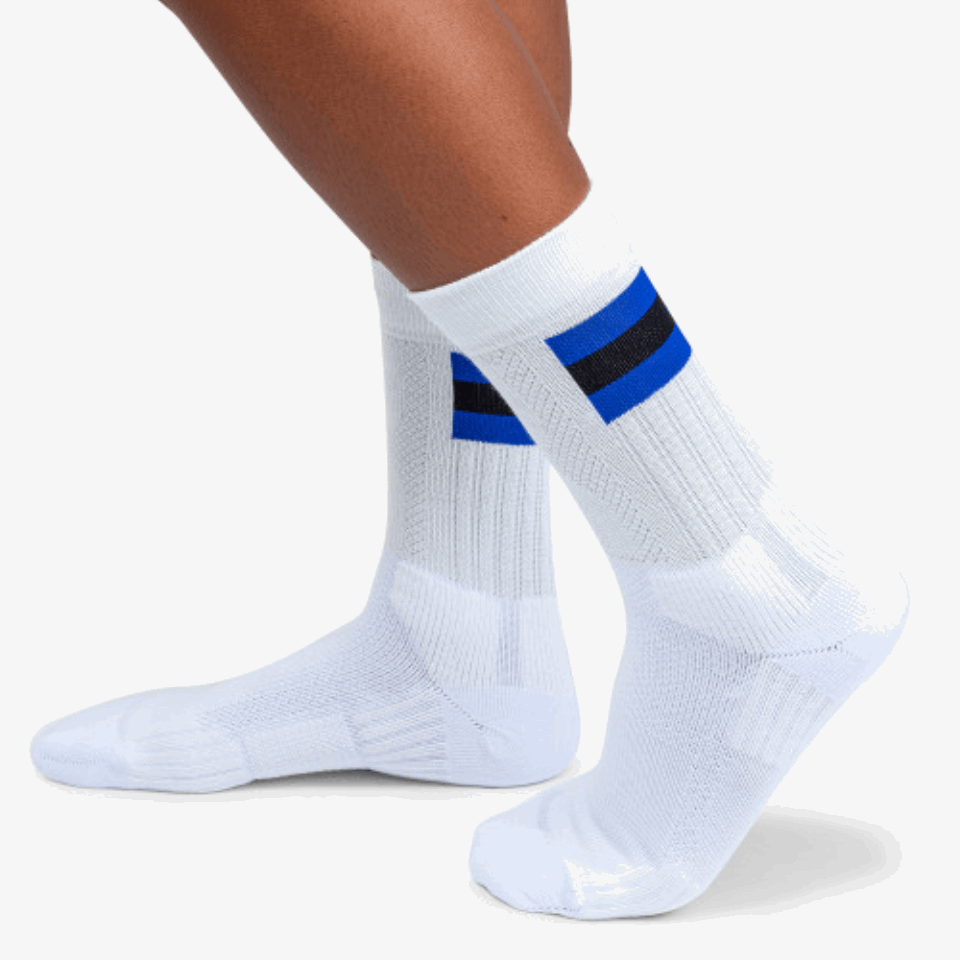 Tennissocke Auf Laufweiß-Indigo