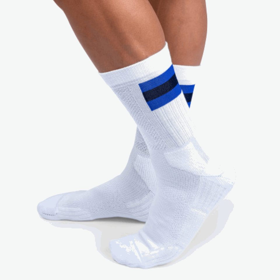Tennissocke Weiß-indigo Zum Laufen
