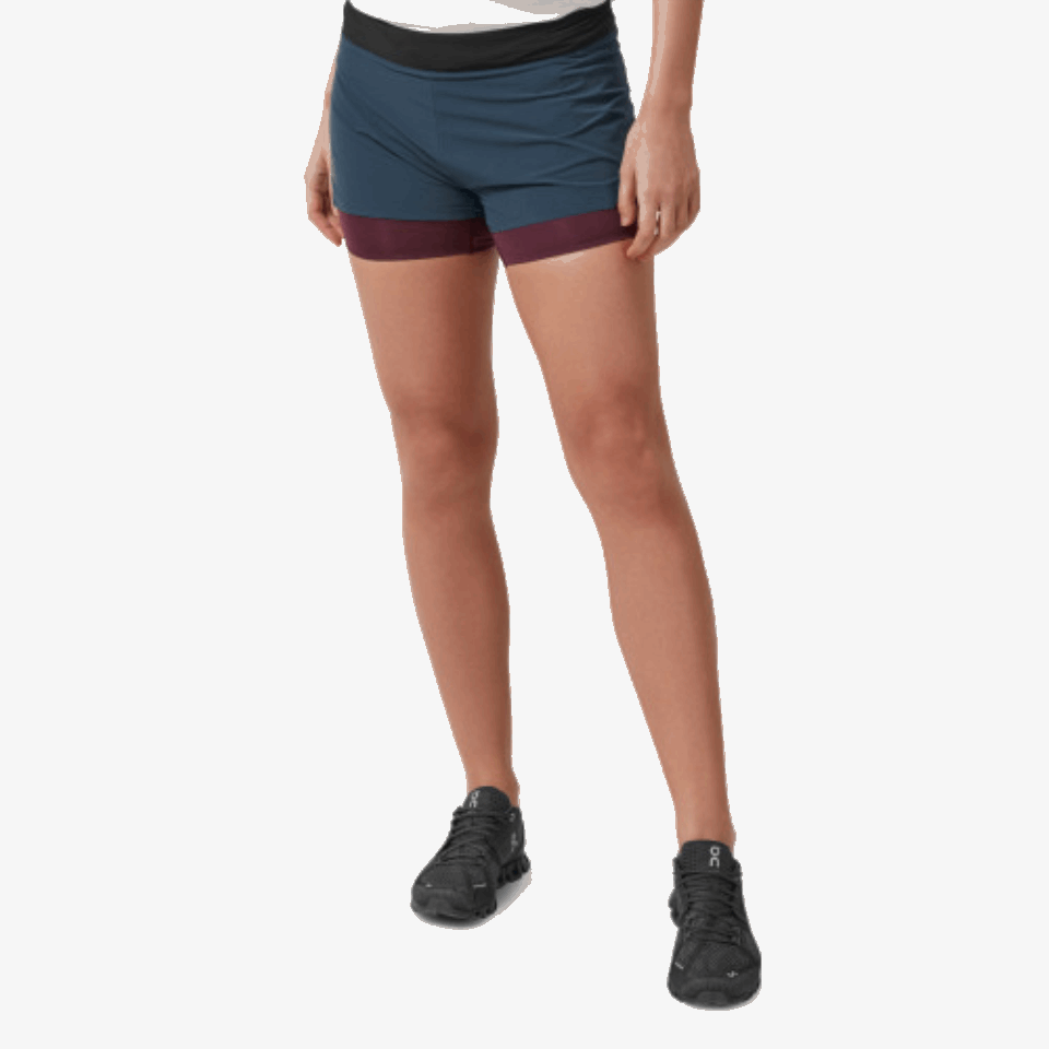 On Running Laufshorts Navy-mulberry