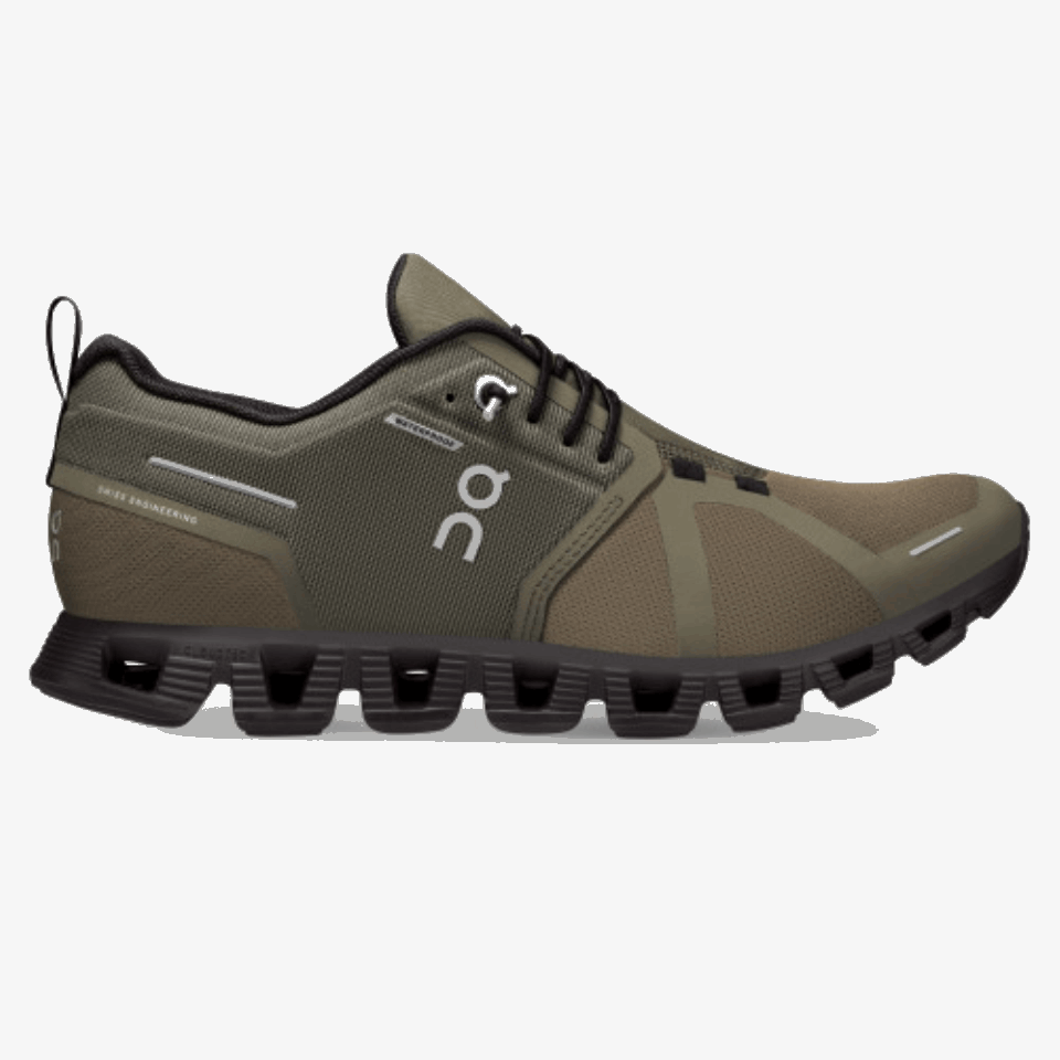 Cloud 5 Waterproof Oliv-Schwarz Beim Laufen